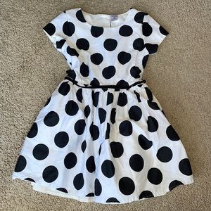 Carters 4T black and white polka dot dress